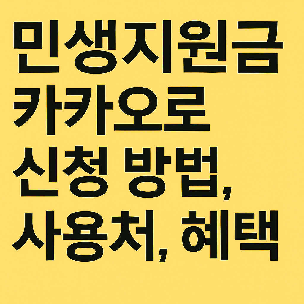 2025년 민생지원금(재난지원금) 카카오페이 신청 방법 요약 인포그래픽