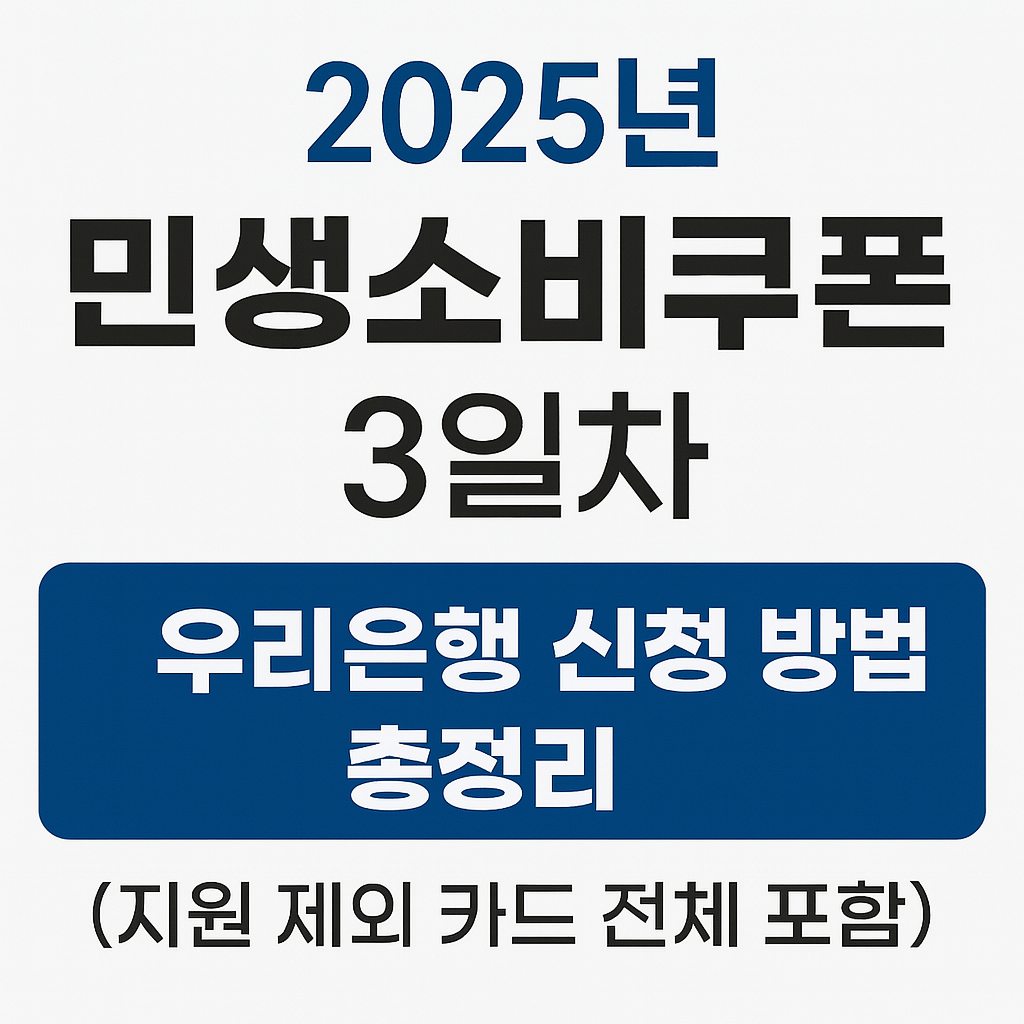 2025년 민생회복지원금 3일차 신청방법 완벽가이드 요일제부터 지급일까지 인포그래픽