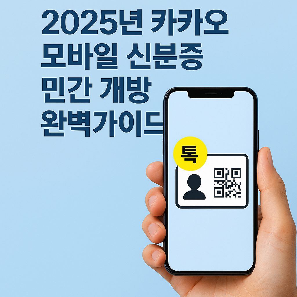 2025년 카카오 모바일 신분증 민간개방 완벽가이드 네이버 토스 카카오뱅크 KB국민은행 NH농협은행 지원 앱별 발급 방법
