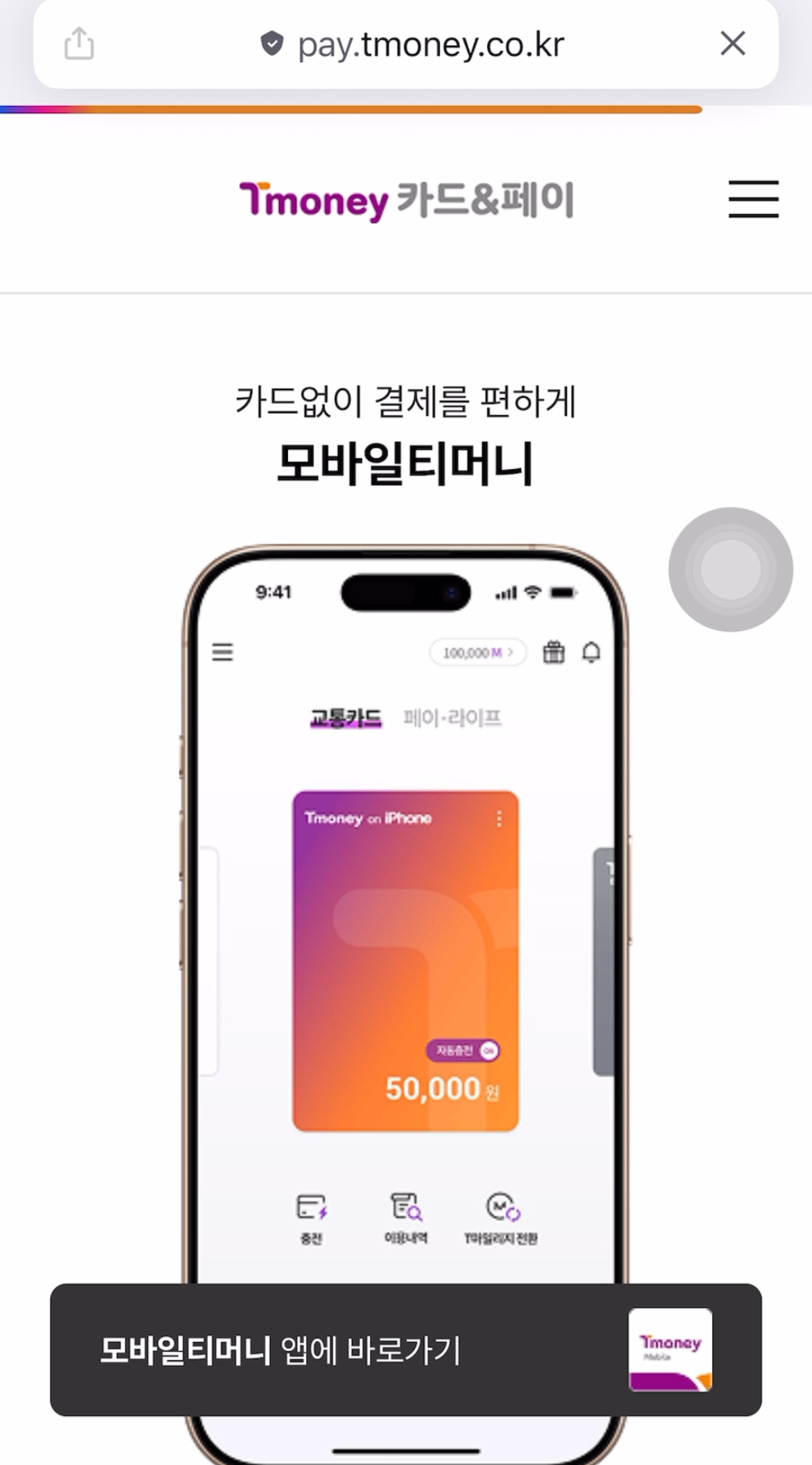 아이폰티머니 애플페이 소개 이미지 3