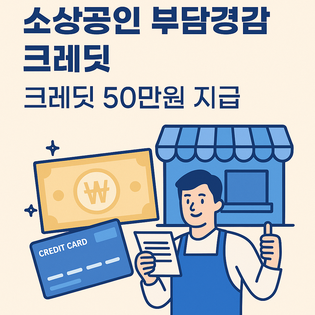 2025 소상공인 부담경감 크레딧 50만원 지원사업