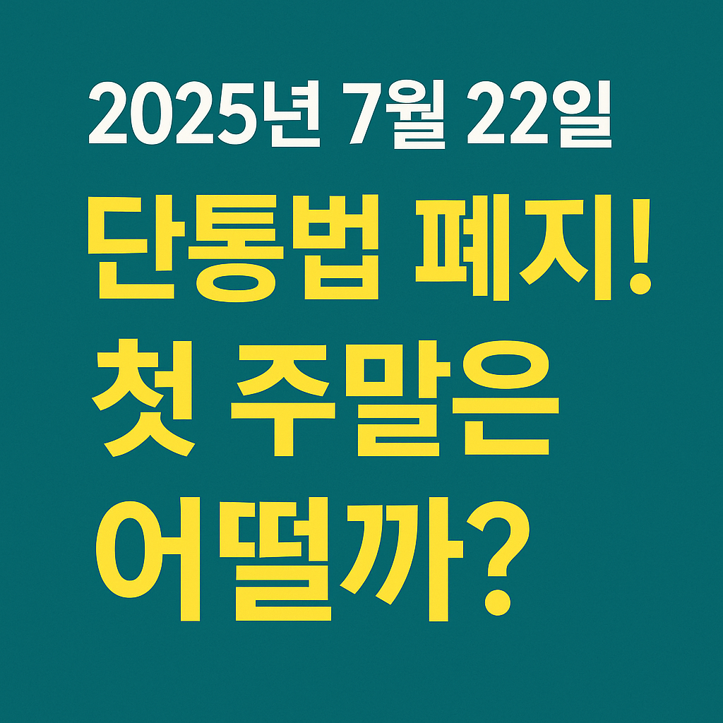 2025년 단통법 폐지 시행일 7월 22일 휴대폰 보조금 변화 총정리