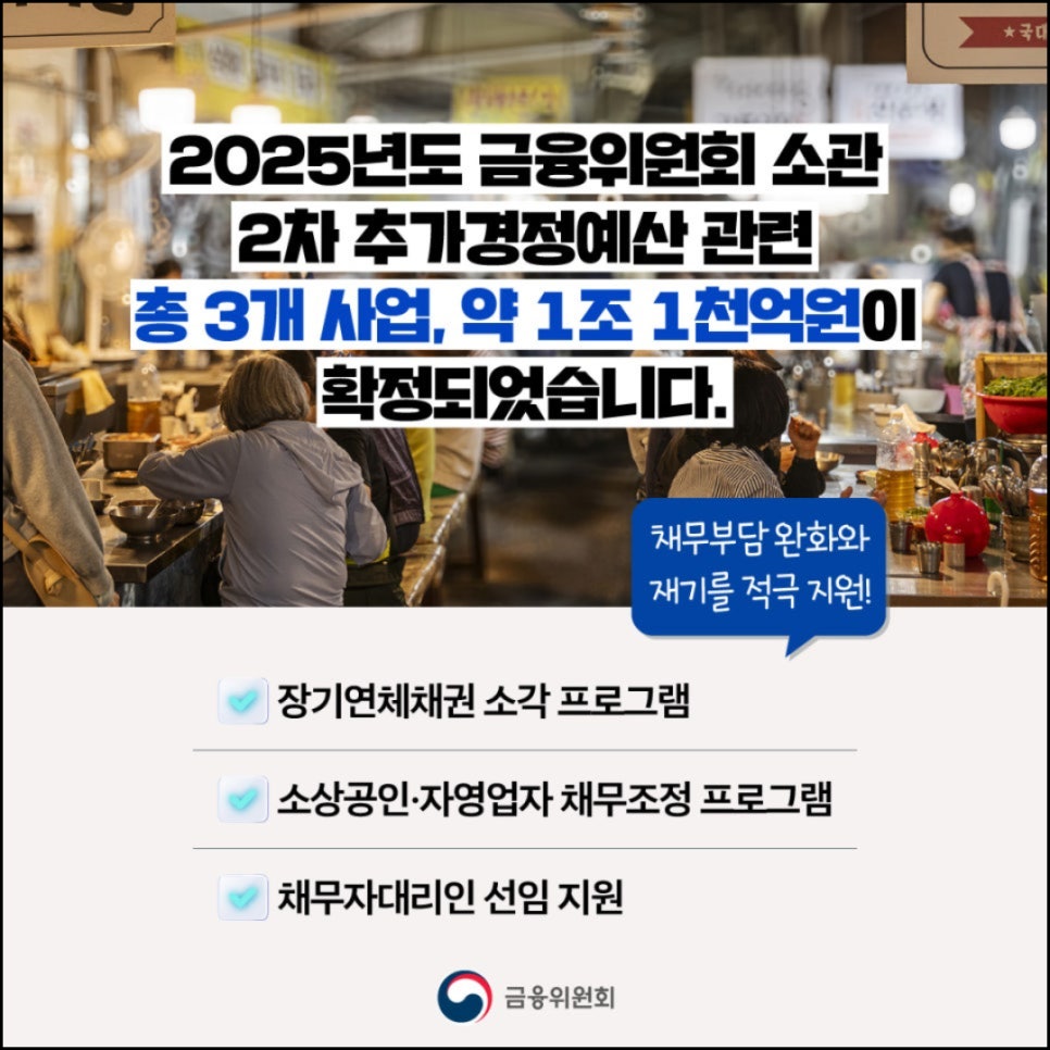 2025 민생지원금 장기연체채권 소각 프로그램 안내