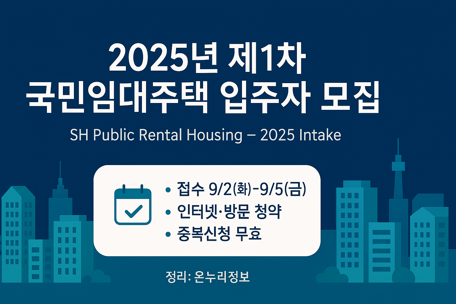 SH 2025년 1차 국민임대주택 모집공고 완벽 분석 대표 이미지