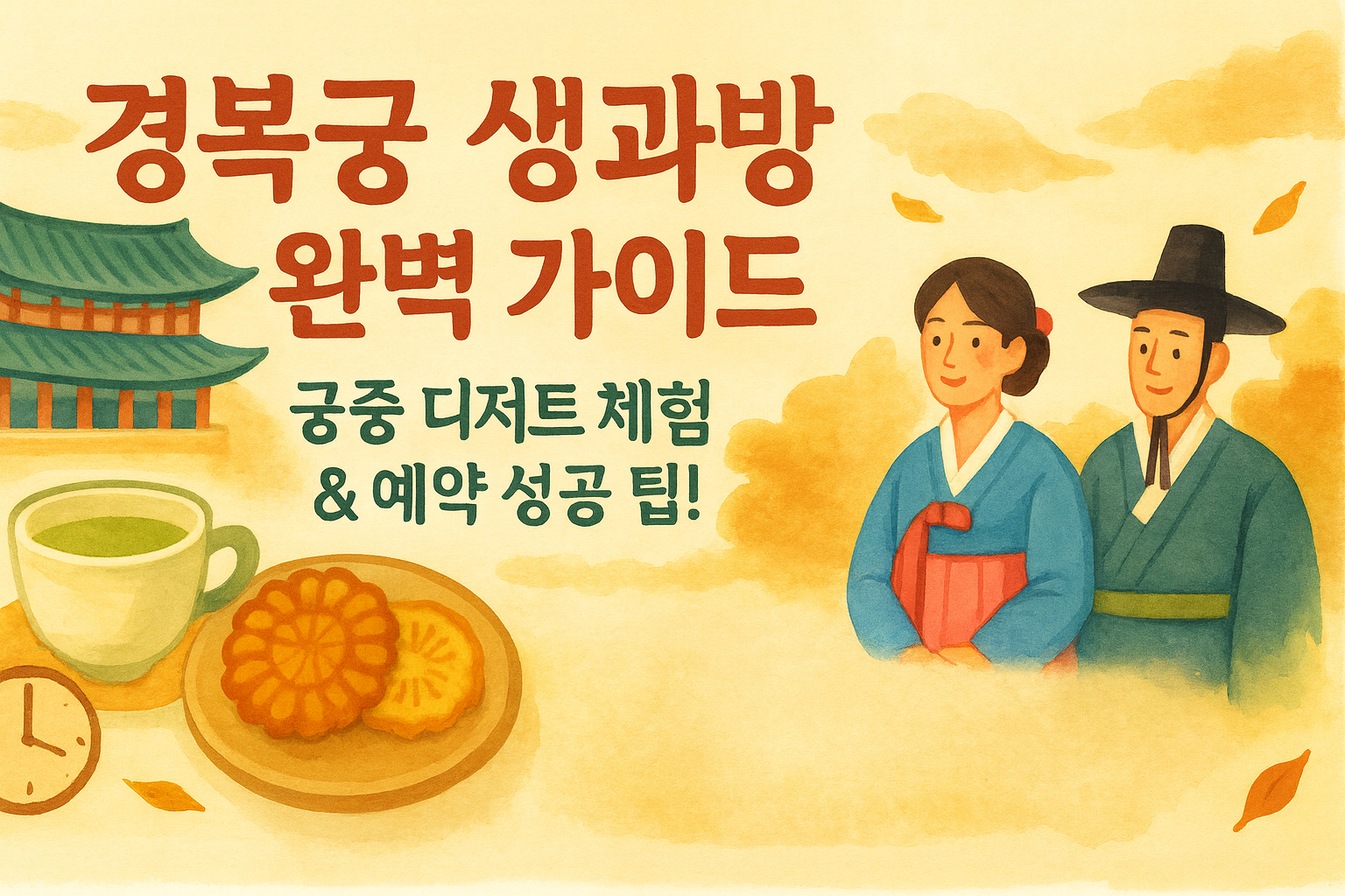 경복궁 생과방 완벽 가이드 - 궁중 디저트 체험 예약 성공 팁