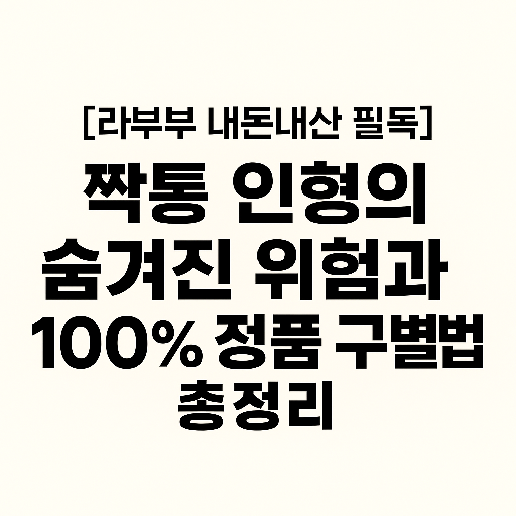 라부부 필독 - 짝퉁 인형의 숨겨진 위험과 100% 정품 구별법 총정리