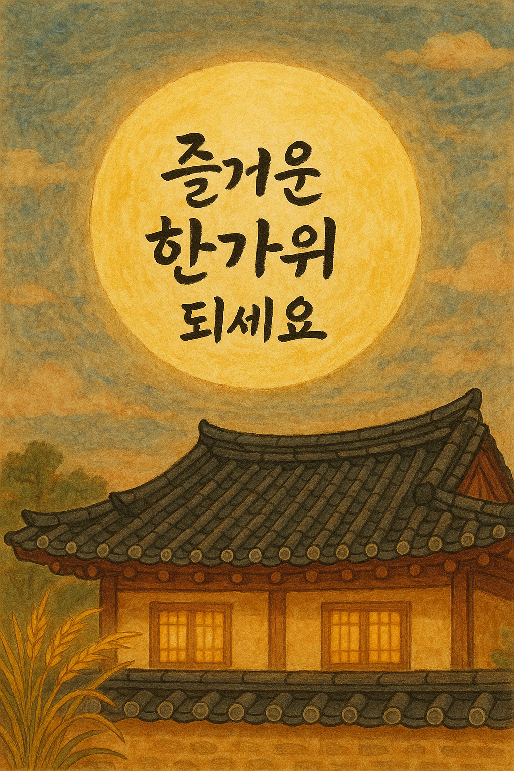 추석 축하 일러스트 2