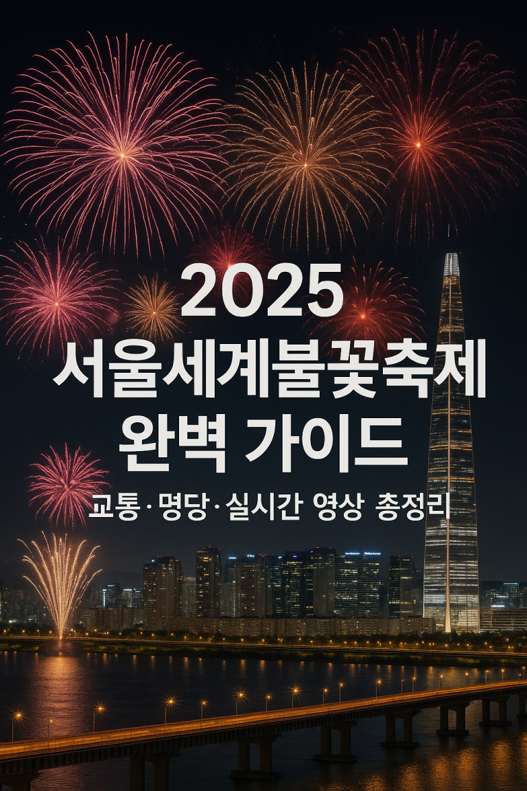 2025 서울세계불꽃축제 교통·명당·실시간 영상 보기