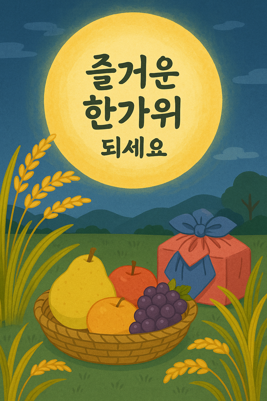 추석 축하 일러스트 4