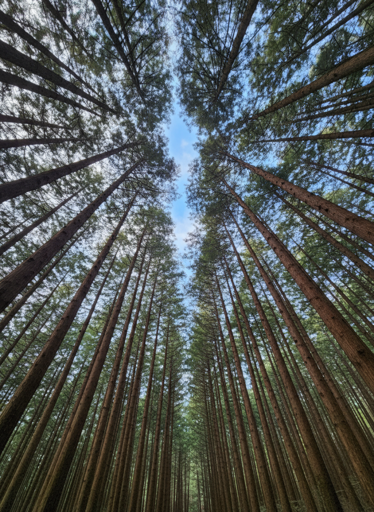 Cypress Trunks Perspective