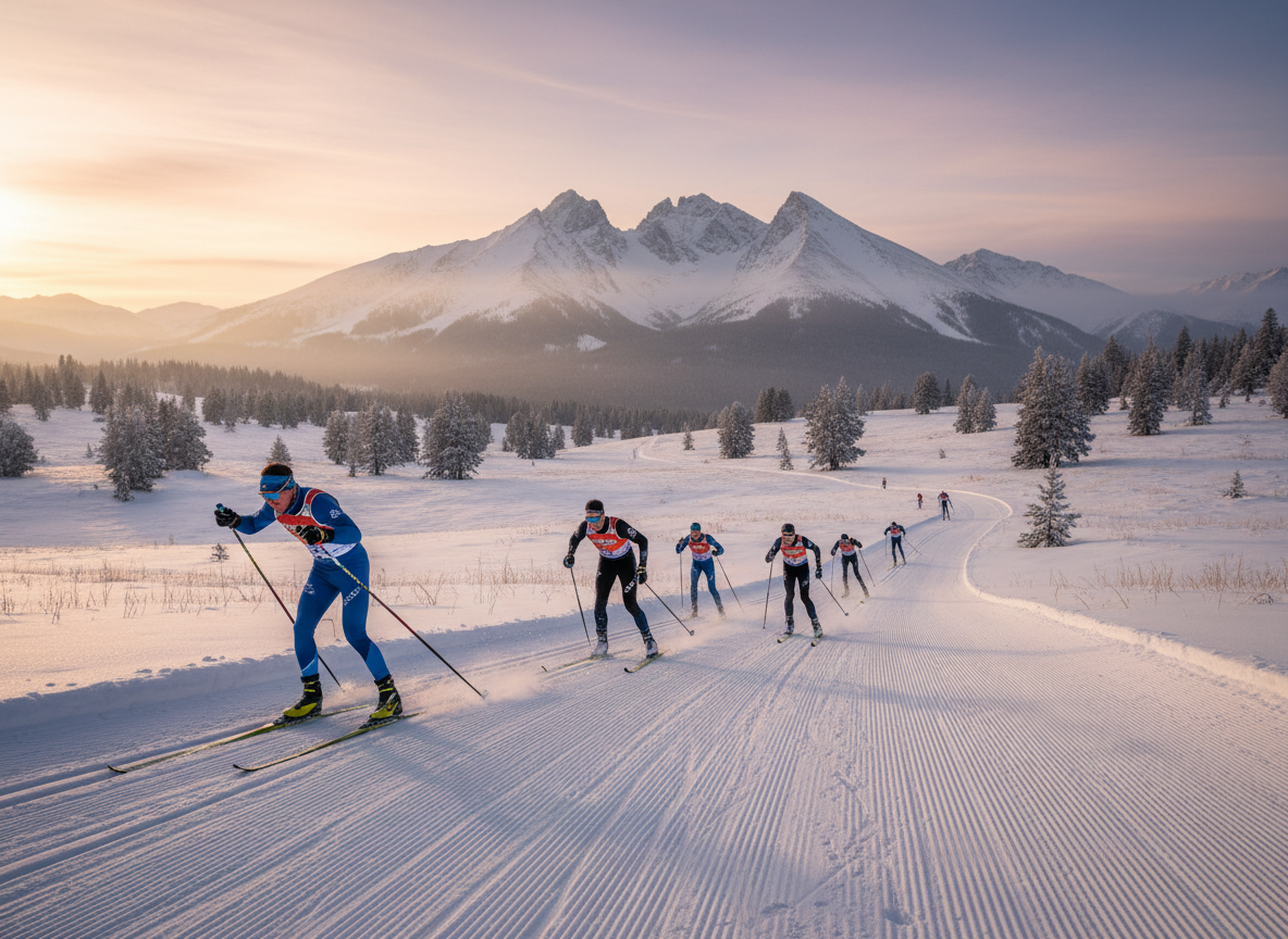 Skate Skiing Uphill